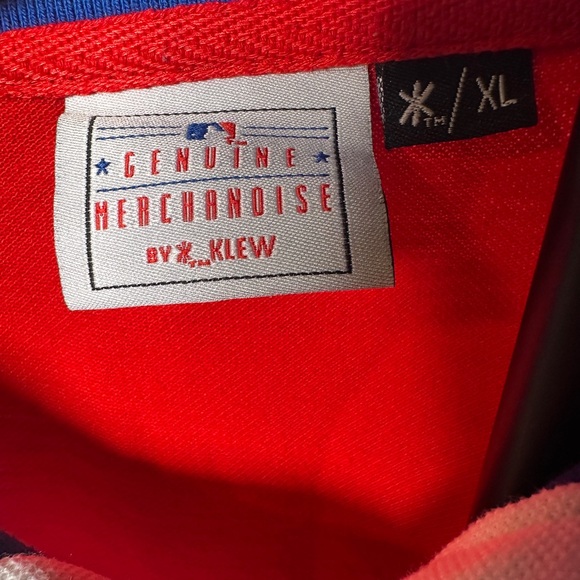 RARE Chicago Cubs MLB Genuine Merch *Klew XL Polo Shirt Blue Red White Patches - Picture 2 of 3